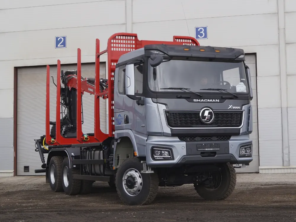 Сортиментовоз SHACMAN x3000 с КМУ Велмаш ВМ10-97